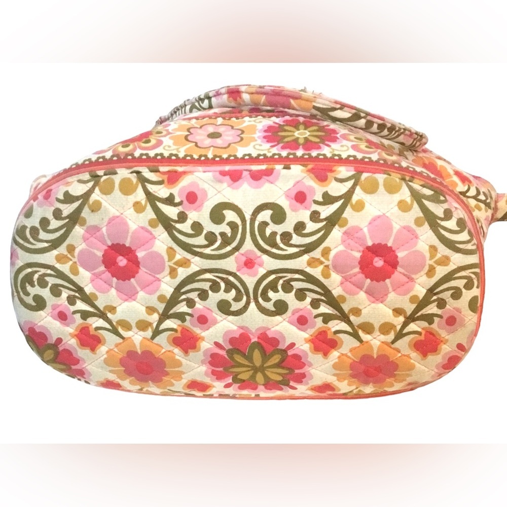 Vera Bradley Alice Folkloric Bag Pink Yellow Retired Quilted Purse - Picture 10 of 11